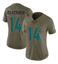 Womens Nike Jaguars #14 Justin Blackmon Olive Stitched NFL Limited 2017 Salute to Service Jerse Womens Nike Jaguars #14 Justin Blackmon Olive Stitched NFL Limited 2017 Salute to Service Jerse