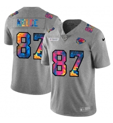 Kansas City Chiefs 87 Travis Kelce Men Nike Multi Color 2020 NFL Crucial Catch NFL Jersey Greyheather Kansas City Chiefs 87 Travis Kelce Men Nike Multi Color 2020 NFL Crucial Catch NFL Jersey Greyheather
