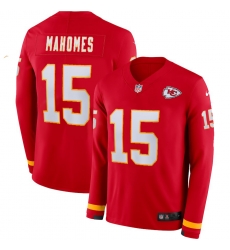 Men Chiefs #15 Patrick Mahomes Red Team Color Men Stitched NFL Limited Therma Long Sleeve Jersey Men Chiefs #15 Patrick Mahomes Red Team Color Men Stitched NFL Limited Therma Long Sleeve Jersey