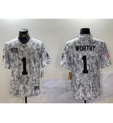 Men Kansas City Chiefs 1 Xavier Worthy 2024 F U S E Arctic Camo Salute To Service Limited Stitched Football Jerseys Men Kansas City Chiefs 1 Xavier Worthy 2024 F U S E Arctic Camo Salute To Service Limited Stitched Football Jerseys