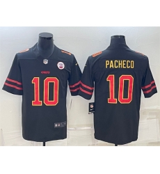 Men Kansas City Chiefs 10 Isiah Pacheco Black Red Gold Vapor Untouchable Limited Stitched Jersey Men Kansas City Chiefs 10 Isiah Pacheco Black Red Gold Vapor Untouchable Limited Stitched Jersey