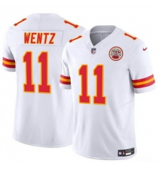 Men Kansas City Chiefs 11 Carson Wentz White 2023 F U S E Vapor Untouchable Limited Stitched Football Jersey Men Kansas City Chiefs 11 Carson Wentz White 2023 F U S E Vapor Untouchable Limited Stitched Football Jersey