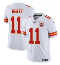 Men Kansas City Chiefs 11 Carson Wentz White Vapor Untouchable Limited Stitched Football Jersey Men Kansas City Chiefs 11 Carson Wentz White Vapor Untouchable Limited Stitched Football Jersey