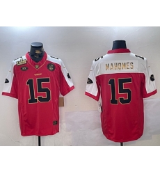 Men Kansas City Chiefs 15 Patrick Mahomes Red With Gold Super Bowl LVIII Patch Limited Stitched Football Jersey Men Kansas City Chiefs 15 Patrick Mahomes Red With Gold Super Bowl LVIII Patch Limited Stitched Football Jersey