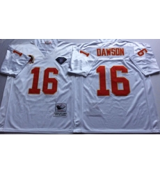 Men Kansas City Chiefs 16 Lake Dawson White M&N Throwback Jersey Men Kansas City Chiefs 16 Lake Dawson White M&N Throwback Jersey