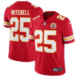 Men   Kansas City Chiefs 25 Elijah Mitchell Red 2025 Vapor Untouchable Limited Stitched Football Jersey