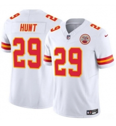 Men Kansas City Chiefs 29 Kareem Hunt White 2024 F U S E Vapor Untouchable Limited Stitched Football Jersey Men Kansas City Chiefs 29 Kareem Hunt White 2024 F U S E Vapor Untouchable Limited Stitched Football Jersey
