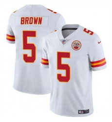 Men Kansas City Chiefs 5 Hollywood Brown White Vapor Untouchable Limited Stitched Football Jersey Men Kansas City Chiefs 5 Hollywood Brown White Vapor Untouchable Limited Stitched Football Jersey