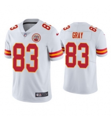 Men Kansas City Chiefs 83 Noah Gray White Limited Stitched NFL Jersey Men Kansas City Chiefs 83 Noah Gray White Limited Stitched NFL Jersey