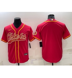 Men Kansas City Chiefs Blank Red Cool Base Stitched Baseball Jersey Men Kansas City Chiefs Blank Red Cool Base Stitched Baseball Jersey