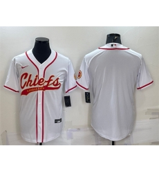 Men Kansas City Chiefs Blank White With Patch Cool Base Stitched Baseball Jersey Men Kansas City Chiefs Blank White With Patch Cool Base Stitched Baseball Jersey