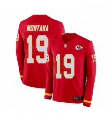 Men Nike Kansas City Chiefs 19 Joe Montana Limited Red Therma Long Sleeve NFL Jersey Men Nike Kansas City Chiefs 19 Joe Montana Limited Red Therma Long Sleeve NFL Jersey
