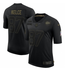 Men's Kansas City Chiefs #87 Travis Kelce Black Nike 2020 Salute To Service Limited Jersey Men's Kansas City Chiefs #87 Travis Kelce Black Nike 2020 Salute To Service Limited Jersey