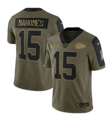 Men's Kansas City Chiefs Patrick Mahomes Nike Olive 2021 Salute To Service Limited Player Jersey Men's Kansas City Chiefs Patrick Mahomes Nike Olive 2021 Salute To Service Limited Player Jersey