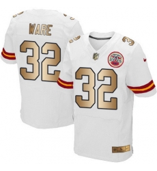 Nike Chiefs #32 Spencer Ware White Mens Stitched NFL Elite Gold Jersey Nike Chiefs #32 Spencer Ware White Mens Stitched NFL Elite Gold Jersey