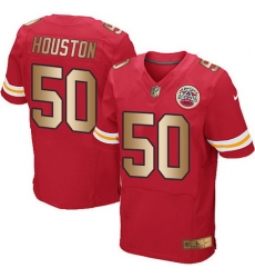 Nike Chiefs #50 Justin Houston Red Team Color Mens Stitched NFL Elite Gold Jersey Nike Chiefs #50 Justin Houston Red Team Color Mens Stitched NFL Elite Gold Jersey