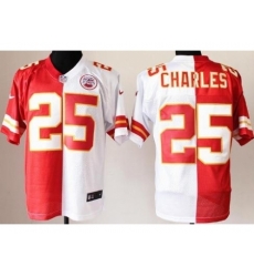 Nike Kansas City Chiefs 25 Jamaal Charles Red White Elite Split NFL Jersey Nike Kansas City Chiefs 25 Jamaal Charles Red White Elite Split NFL Jersey