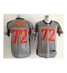 Nike Kansas City Chiefs 72 Eric Fisher grey Elite shadow NFL Jersey Nike Kansas City Chiefs 72 Eric Fisher grey Elite shadow NFL Jersey
