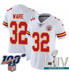 2020 Super Bowl LIV Women Nike Kansas City Chiefs #32 Spencer Ware White Vapor Untouchable Limited Player NFL Jersey 2020 Super Bowl LIV Women Nike Kansas City Chiefs #32 Spencer Ware White Vapor Untouchable Limited Player NFL Jersey