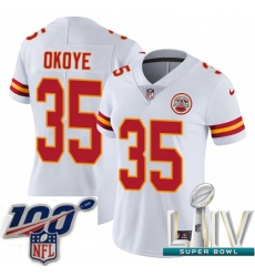2020 Super Bowl LIV Women Nike Kansas City Chiefs #35 Christian Okoye White Vapor Untouchable Limited Player NFL Jersey 2020 Super Bowl LIV Women Nike Kansas City Chiefs #35 Christian Okoye White Vapor Untouchable Limited Player NFL Jersey