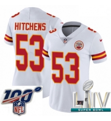 2020 Super Bowl LIV Women Nike Kansas City Chiefs #53 Anthony Hitchens White Vapor Untouchable Limited Player NFL Jersey 2020 Super Bowl LIV Women Nike Kansas City Chiefs #53 Anthony Hitchens White Vapor Untouchable Limited Player NFL Jersey