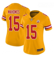 Chiefs #15 Patrick Mahomes Gold Women Stitched Football Limited Inverted Legend Jersey Chiefs #15 Patrick Mahomes Gold Women Stitched Football Limited Inverted Legend Jersey