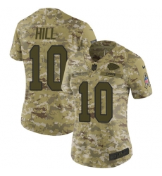 Nike Chiefs #10 Tyreek Hill Camo Women Stitched NFL Limited 2018 Salute to Service Jersey Nike Chiefs #10 Tyreek Hill Camo Women Stitched NFL Limited 2018 Salute to Service Jersey