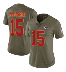 Nike Chiefs #15 Patrick Mahomes Olive Womens Stitched NFL Limited 2017 Salute to Service Jersey Nike Chiefs #15 Patrick Mahomes Olive Womens Stitched NFL Limited 2017 Salute to Service Jersey