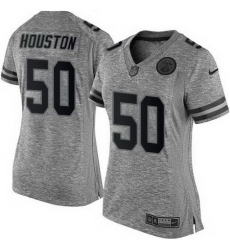 Nike Chiefs #50 Justin Houston Gray Womens Stitched NFL Limited Gridiron Gray Jersey Nike Chiefs #50 Justin Houston Gray Womens Stitched NFL Limited Gridiron Gray Jersey