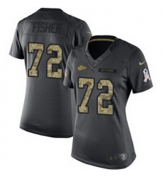 Nike Chiefs #72 Eric Fisher Black Womens Stitched NFL Limited 2016 Salute to Service Jersey Nike Chiefs #72 Eric Fisher Black Womens Stitched NFL Limited 2016 Salute to Service Jersey