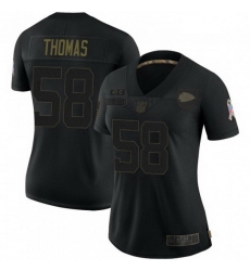 Women Kansas City Chiefs 58 Derrick Thomas Black 2020 Salute To Service Limited Jersey Women Kansas City Chiefs 58 Derrick Thomas Black 2020 Salute To Service Limited Jersey