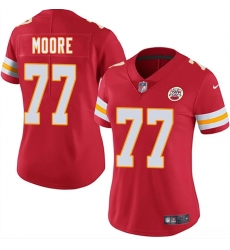 Women Kansas City Chiefs 77 Jaylon Moore Red 2025 Vapor Untouchable Limited Stitched Jersey