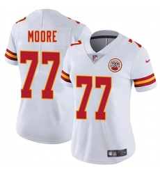 Women Kansas City Chiefs 77 Jaylon Moore White 2025 Vapor Untouchable Limited Stitched Jersey