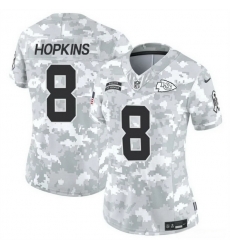 Women Kansas City Chiefs 8 DeAndre Hopkins 2024 F U S E Arctic Camo Salute To Service Limited Stitched Football Jersey Women Kansas City Chiefs 8 DeAndre Hopkins 2024 F U S E Arctic Camo Salute To Service Limited Stitched Football Jersey