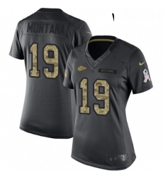 Womens Nike Kansas City Chiefs 19 Joe Montana Limited Black 2016 Salute to Service NFL Jersey Womens Nike Kansas City Chiefs 19 Joe Montana Limited Black 2016 Salute to Service NFL Jersey