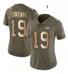 Womens Nike Kansas City Chiefs 19 Joe Montana Limited OliveGold 2017 Salute to Service NFL Jersey Womens Nike Kansas City Chiefs 19 Joe Montana Limited OliveGold 2017 Salute to Service NFL Jersey