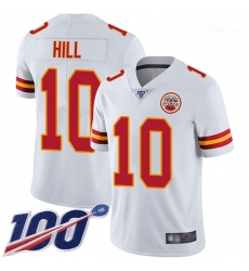 Chiefs #10 Tyreek Hill White Youth Stitched Football 100th Season Vapor Limited Jersey Chiefs #10 Tyreek Hill White Youth Stitched Football 100th Season Vapor Limited Jersey