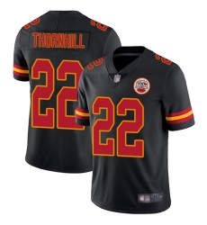 Chiefs 22 Juan Thornhill Black Youth Stitched Football Limited Rush Jersey Chiefs 22 Juan Thornhill Black Youth Stitched Football Limited Rush Jersey