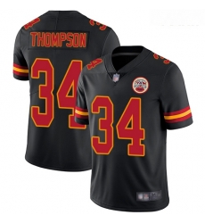 Chiefs #34 Darwin Thompson Black Youth Stitched Football Limited Rush Jersey Chiefs #34 Darwin Thompson Black Youth Stitched Football Limited Rush Jersey