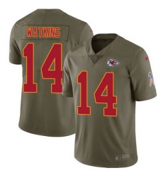 Nike Chiefs #14 Sammy Watkins Olive Youth Stitched NFL Limited 2017 Salute to Service Jersey Nike Chiefs #14 Sammy Watkins Olive Youth Stitched NFL Limited 2017 Salute to Service Jersey