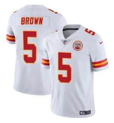 Youth Kansas City Chiefs 5 Hollywood Brown White Vapor Untouchable Limited Stitched Football Jersey Youth Kansas City Chiefs 5 Hollywood Brown White Vapor Untouchable Limited Stitched Football Jersey