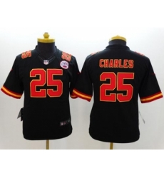 Youth Nike Kansas City Chiefs #25 Jamaal Charles Black Alternate Stitched NFL Limited Jersey Youth Nike Kansas City Chiefs #25 Jamaal Charles Black Alternate Stitched NFL Limited Jersey