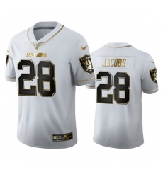 Las Vegas Raiders 28 Josh Jacobs Men Nike White Golden Edition Vapor Limited NFL 100 Jersey Las Vegas Raiders 28 Josh Jacobs Men Nike White Golden Edition Vapor Limited NFL 100 Jersey