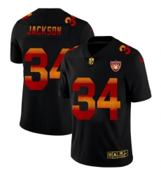 Las Vegas Raiders 34 Bo Jackson Men Black Nike Red Orange Stripe Vapor Limited NFL Jersey Las Vegas Raiders 34 Bo Jackson Men Black Nike Red Orange Stripe Vapor Limited NFL Jersey