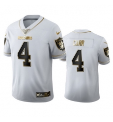Las Vegas Raiders 4 Derek Carr Men Nike White Golden Edition Vapor Limited NFL 100 Jersey Las Vegas Raiders 4 Derek Carr Men Nike White Golden Edition Vapor Limited NFL 100 Jersey