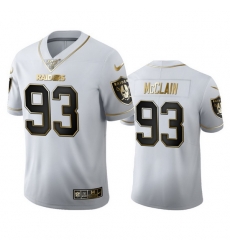 Las Vegas Raiders 93 Terrell Mcclain Men Nike White Golden Edition Vapor Limited NFL 100 Jersey Las Vegas Raiders 93 Terrell Mcclain Men Nike White Golden Edition Vapor Limited NFL 100 Jersey