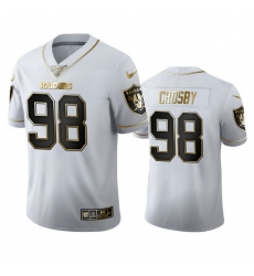 Las Vegas Raiders 98 Maxx Crosby Men Nike White Golden Edition Vapor Limited NFL 100 Jersey Las Vegas Raiders 98 Maxx Crosby Men Nike White Golden Edition Vapor Limited NFL 100 Jersey