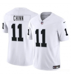 Men Las Vegas Raiders 11 Jeremy Chinn White 2025 F U S E  Vapor Stitched Football Jersey