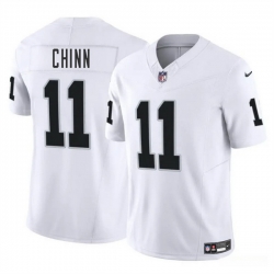 Men Las Vegas Raiders 11 Jeremy Chinn White 2025 F U S E  Vapor Stitched Football Jersey