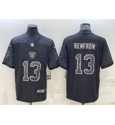 Men Las Vegas Raiders 13 Hunter Renfrow Black Reflective Limited Stitched Football Jersey Men Las Vegas Raiders 13 Hunter Renfrow Black Reflective Limited Stitched Football Jersey